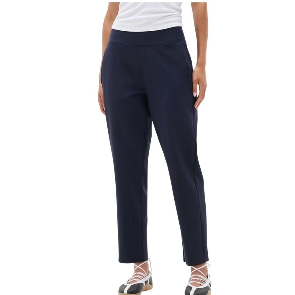 Athleta Endless High Rise Pant Navy Blue Sz 4 Tapered Ankle Work Travel